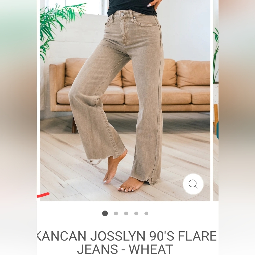 Kancan Jocelyn 90's flare-wheat